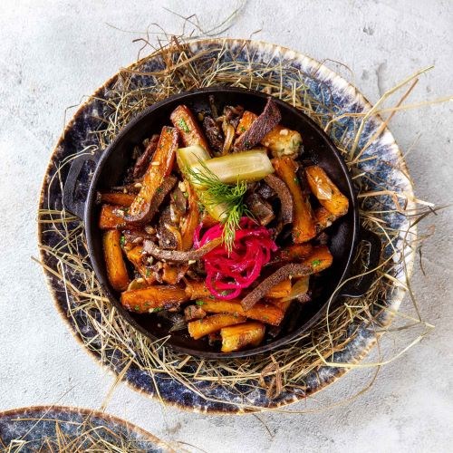 Жарёха с языком и картофелем 10061