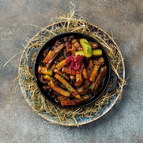 Жарёха с картофелем и маслятами 10062